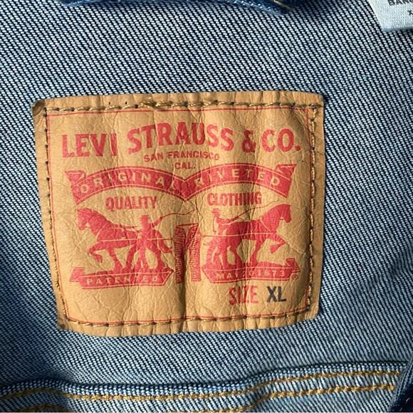 Levi’s Trucker Men's Denim Jean Jacket size XL Dark Blue - Picture 11 of 12